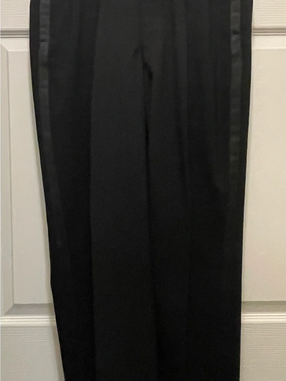 Black Men's Dress Pants - Classic Tuxedo Stripe